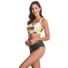 Women's Swimwear Pineapple Print Swimsuit Female Bandeau Bikini 2022 Sexy Women 2 Piece Bathing Suit Bikinis Swimming Summer Beach