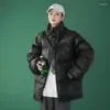 Parkas pour femmes M-5XL grande taille femmes dames manteau d'hiver matelassé veste en cuir PU Parka à manches longues femmes XXXXXL Luci22