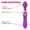 Magiczna różdżka stymulator łechtaczki 10 prędkości potężny duży wibrator do ciała masażer podwójna głowa Shock Seksowna zabawka dla kobiety