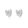 Pendientes de aro Huggie Zircon mariposa para mujer acero inoxidable cristal 2022 tendencia boda banda pareja estética joyería FemmeHoop Kirs22