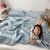 Summer Bedspread on the bed Washed Solid Color Quilt Air-conditioning Comforter Soft Breathable Blanket Thin Cover Home Textiles CX220331