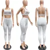 Zomer effen kleur trainingspakken voor vrouwen mouwloze backless vest crop tops en slanke broek casual dunne sexy 2 stuk sets JP1037