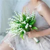 Fiori Bouquet da sposa per accessori sposa Calla Lily Bouquet da sposa Damigelle d'onore Decorazione matrimonio Tulip Valley bianca