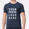 Custom Printing Po or Your Team Name Men Summer Short Sleeve Tops Tees Men's Fashion Hip T-shirt For Women Tshirts 220609