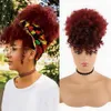 12 Färgfrikansk peruk Hårväska lockigt afro - Headed Caterpillar Hair Extensions