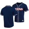 XFLSP 2022COLLEGE مخصص Uconn Herkies College Baseball Jersey 44 Ben Huber 45 Curren Enzo Stefanoni 47 Erik Stock 48 Leo Socci 49 Austin