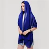 Sciarpa da donna Bubble Chiffon Silk Feeling Hijab Tinta unita Scialli e impacchi Fascia collo musulmano Foulard 220727