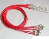 Wax Leather Rope Necklace Snake Cord String Rope Wire Extender Lobster Clasp Chain Fashion DIY jewelry Findings in Bulk