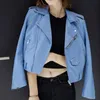 Frauen Jacken Frau Kurze Pu Leder Jacke 2022 Frauen Dünne Kleine Mantel Lokomotive Herbst Und Winter Casual ClothesWomen's