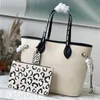 high quality Cowhide Emboss bags Onthego 2pcs Leopard Shoulder Shopping Bags Coin Purse Wild At Heart Totes Designer Handbags Women Bag
