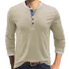 Sonbahar Üstü Erkekler Polo T-Shirt Sıradan Uzun Kollu Pamuk İş T-Shirts Erkekler İnce Fil Düz Renk Pamuk Tee Üstleri Erkekler Fashions T220808