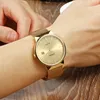 Wwoor Männer einfache schlanke Uhren Luxusmarke Gold Steel Mesh Ultra dünn wasserdichtes Datum Handgelenk Goldene Uhr mit Boxpaket 220329