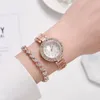 Avanadores de pulso Mulheres de luxo Rose Gold Watch Fashion Ladies Quartz Diamond Wristwatch Watch Female Bracelet Watches Dropwristwatches Hect22