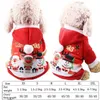 Vestuário para cães roupas de Natal Elk Papai Noel Padrão Costume Capuz de cachorro de inverno Casaco quente para cães cães pequenos gatos chihuahua yorkdog