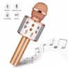 Sans fil Bluetooth karaoké microphone portable micro o pour enfants scène musicale jouet musique chant haut-parleur enfants cadeau 220418