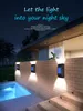 Smart LED Solar Lights Outdoor Wall Lamps Waterproof for Balcony Fence Path Lamp Garden Decoration Street Solar Light