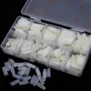 500PCSBOX Artificial Full Cover S Tips Akryl Transparent kapslar French Manicure False Nail 220812