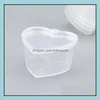 45Ml Pp Heart Square Shaped Seasoning Box Disposable Tasting Cup Salad Sauce Take-Out Packaging Sn2028 Drop Delivery 2021 Packing Boxes Of
