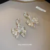 Pinces à cheveux Barrettes Argent Aiguille Résine Transparent Bowknot Boucles D'oreilles Corée Contracté Mode Vent Naturel Goujon Eardrop Ins Fée Stre22