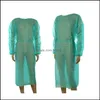 Aprons Home Textiles Garden Non-Woven Protection Gown 3 Colors Unisex Disposable Protective Dustproof Kitchen Sea Cca12545 Drop Delivery 2