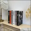 Dekorativa objekt Figurer Anpassa falska böcker för dekoration kan öppna soffbord förvaringslåda modellrum le villa lyxhus5567567