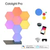 Lâmpada DIY LED Night Light Criativo Geometria Montagem Inteligente APP Controle Google Home Alexa Lâmpada Lifesmart 201028