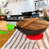 Silicone Mats & Pads Thickened Candy Color Round Honeycomb Insulated Placemat Dining Table Coaster Insulation Pad Bowl Cup Dish Mat Wok Pot Pad Bar Kitchen ZL0993