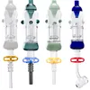 CSYC NC016 Glass Water Bong Smoking Pipe Bubbler PRO OD 32mm 14mm Birdcage Diffuser Perc Ceramic Quartz Nail About 8.03 Inches Dab Rig Pipes Bongs