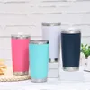 Mugs 20oz Reusable Tumblers Stainless Steel Car Cups Vacuum Insulated Double Wall Water Bottle Thermal Sublimation Cup Coffee Beer Drink Travel Mug With Lid ZL0255