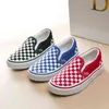 Children's Casual Shoes for Boys Girls Checkered Classic Kids Sneakers Slip-on Canvas Big Boy Girl Soft Breathable New Y220510