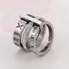 Ring rostfritt stål mode smycken ring kvinnors bröllopsengagemang smycken bijoux de fianailles de mariage bague femme215z