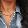 Ketten Temperament Klassische Büroklammer Kette Halskette Frauen Mode Edelstahl Link Für Schmuck GiftChains