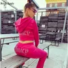 5adeigner Juicy Apple Tracksuit Women Velvet Sewing Suits Outfit Two Piece Jogging Set Velor Sweatshirt Met Hoodie Pants Suit Womens Y2k