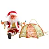 Kerstdecoraties Santa Claus Figuur Parachute Zingende elektrische boomhangende ornamenten Kinderen Xmas Party Gifts Home Decorchristmas dec