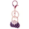 Keychains XDPQQ Fashion Creative Girl Bag Keychain kleurrijk druipende verf pigment handtas modellering sleutelring metalen hanger cadeau