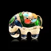 핀 브로치 blucome 귀여운 화려한 에나멜 코끼리 모양 브로치 크리스탈 동물 핀 아이들 아이 스카프 모자 가방 액세서리 쥬얼리 핀