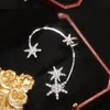 Orecchini con diamanti e zirconi natalizi con chiusura a clip senza fori Elegante clip per orecchio gioielli indolore regalo per le donne NOV99Clip-on Kir