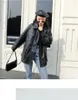 Spring Autumn Four Big Pocket Women's Jackets Loose Design Biker BF Vintage Lady Pu Leathe Leather Moto 2022