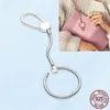 925 Sterling Silver Dangle Charm Moments Petit Sac Porte-Charme Porte-clés Perles Perle Fit Pandora Charms Bracelet DIY Bijoux Accessoires