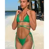 Sommer Bikini Luxus Bademode Frauen Biquini Falten Set Badeanzug Badeanzug Hohe Grade Champagner s Strand 220616