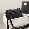 Designer Vintage bag Luxury Classic Women Square 19 Flap wholesale Bags Quilted Small Metallic Black 25 16 7cm Vanity Camera Baguette Multi Pochette