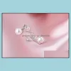 Boucles d'oreilles en argent pour femmes et filles, bijoux porte-bonheur, perle de cristal, mode de fête, vente en gros, livraison directe, J7Br9, 2021