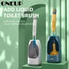 Oneup Soft Silicone Toalettborste Punch-Free Automatic Liquid Cleaning Without Dead Vinkel WC Artifact Badrumstillbehör 220511