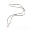 Drop Love Heart Cool Collece Luxury Womens Double Heart Round Beads Jewelry Yearmary Годаляя рождественский подарок