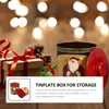 Geschenkwikkeling Kerstmis Candy Box Cookie Xmas Boxes Jar opslag TINNEN TINPLATE Container Metalen potten Holiday Treat Canister met holdgift