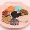 Charms 2st Natural Stone Pendant Horse Head Form Agates for DIY Jewelry Halsband Armband Earring Making Random Color 38x38mmCharms