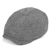 Мужчины Beret Vintage Herringbone Gatsby Tweed Hat Sboy Beret Hat Spring Flat