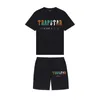 Summer Mens Tshirt Suit набор Harajuku Top Top Fun Fun Hip Hop Color Tshirt Feach Casual Shorts Set 220705