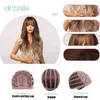 شعر مستعار الشعر الاصطناعي Henry Margu Brown White Ash Blonde Blonde Ombre الاصطناعية للنساء السود