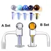 In Stock Seamless Fully Weld Smoking Terp Slurper Blender Spin Quartz Banger with Glass Marble Screw Ball Set 10mm 14mm Male Female Beveled Edge Nails For Bongs Rigs